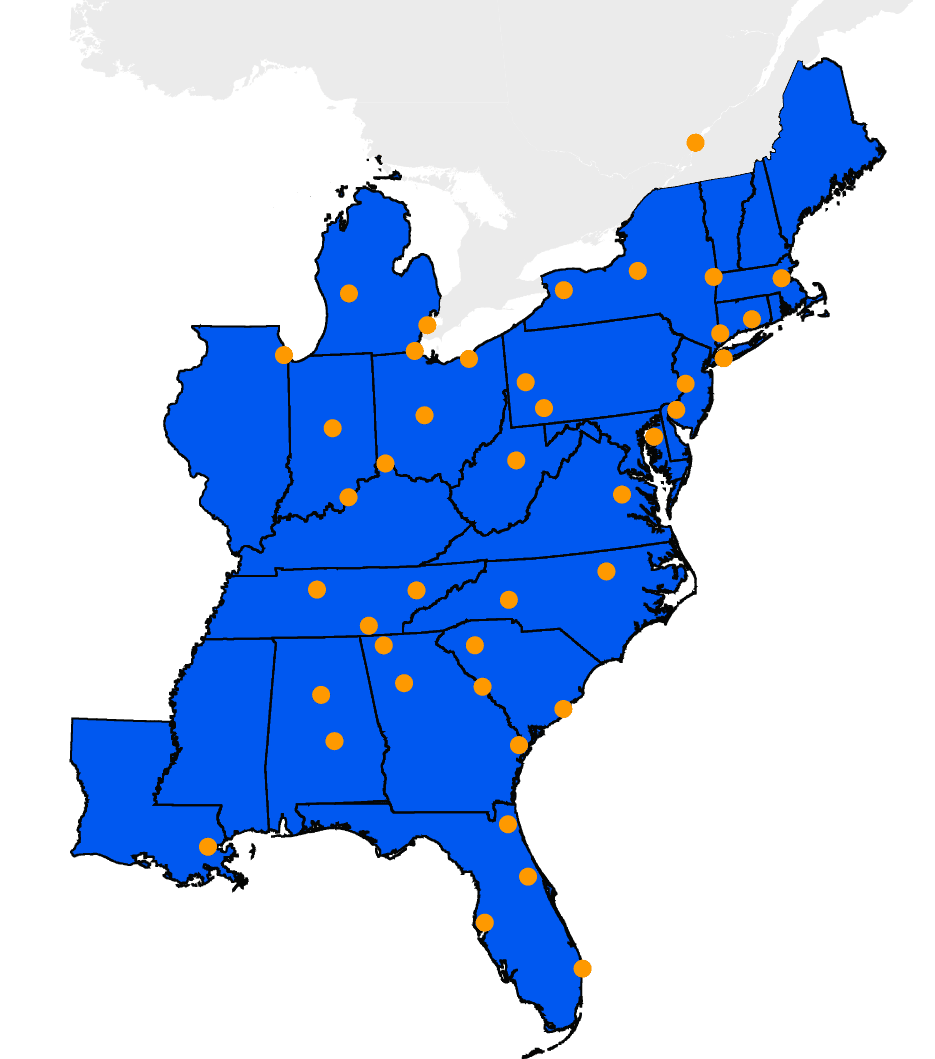 Transflo terminal map Transflo terminal map